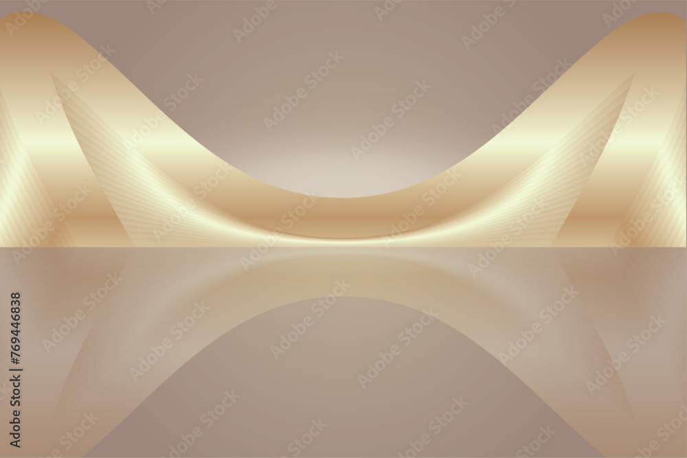 Aufkleber golden technological curved lines abstract architectural square vector background