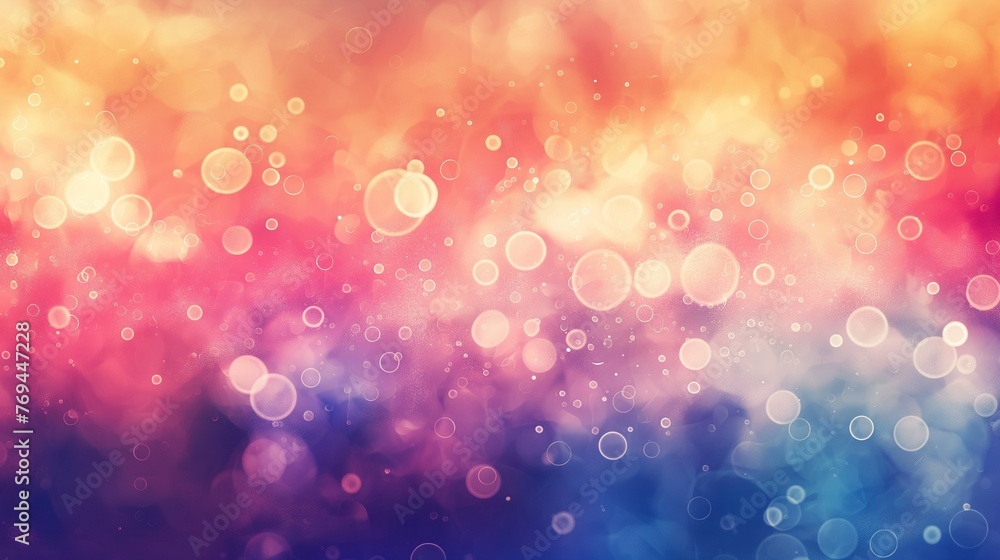 Poster background with colorful bokeh lights.