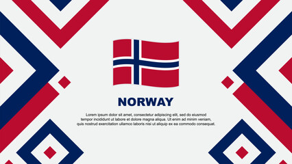 Norway Flag Abstract Background Design Template. Norway Independence Day Banner Wallpaper Vector Illustration. Norway Template