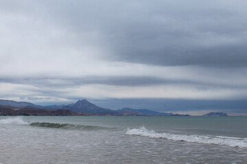 storm over the sea, natural background beautiful sea view