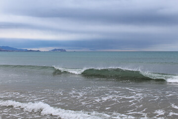 storm over the sea, natural background beautiful sea view