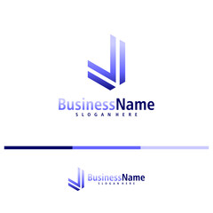 Letter J logo design vector. Creative Initial J logo concepts template
