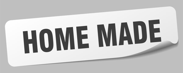 home made sticker. home made label