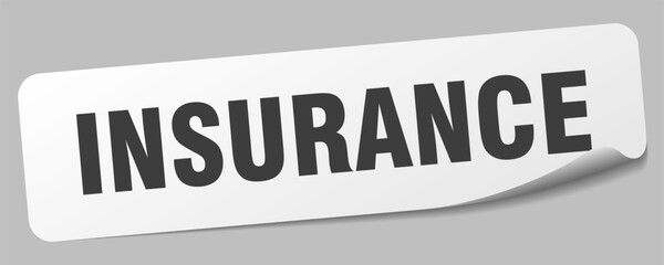 insurance sticker. insurance label
