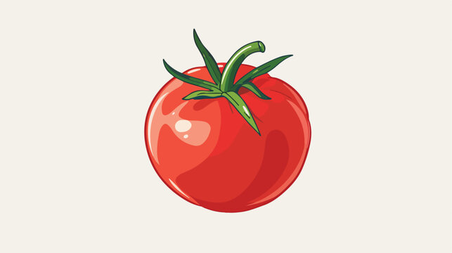 Tomato fruit icon image flat cartoon vactor illustr