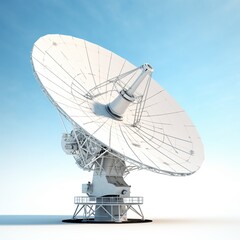 satellite dish on blue background