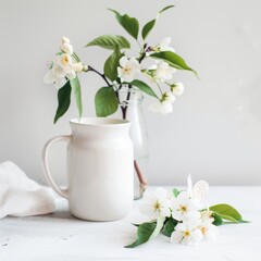 Serene white blossom arrangement