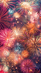 Fototapeta premium Fireworks in the night sky