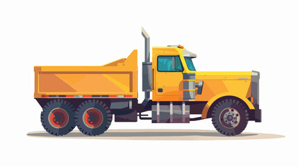 Truck flat illustration shadow flat cartoon vactor