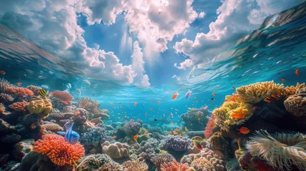  An underwater photography coral reef ecosystem diverse marine life lively colors illustrating the beauty and diversity of ocean life Diverse coral reef ecosystems vibrant marine life © เลิศลักษณ์ ทิพชัย