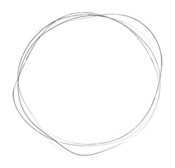 circle hand-drawn transparent background