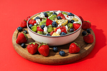 Fruit salad, healthy food and healthy nutrition