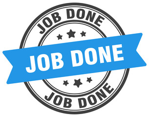 job done stamp. job done label on transparent background. round sign
