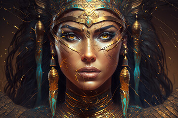 An Egyptian woman, Queen Cleopatra. History of Ancient Egypt. 