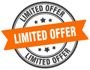 limited offer stamp. limited offer label on transparent background. round sign