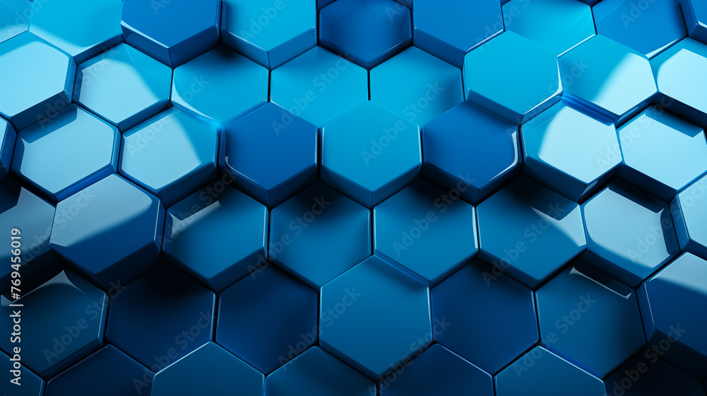 Poster abstract futuristic background with hexagons.