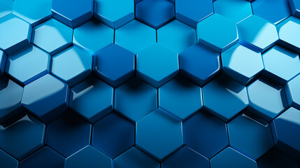 Fototapeta premium Abstract futuristic background with hexagons.