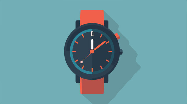 Watch gadget time technology icon. Flat and Isolate
