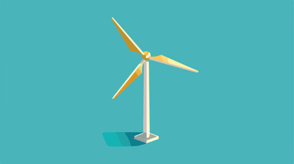 Wind turbine icon image flat cartoon vactor illustr
