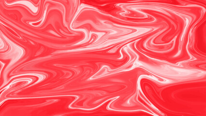Abstract Liquify Effect Background Texture red. Marble abstract background digital illustration. Liquid surface artwork with red and white paints.
