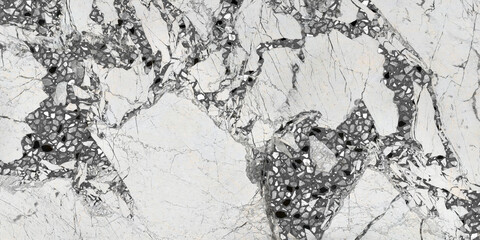 Grey marble and terrazzo texture, polished digital tile surface for floor tile