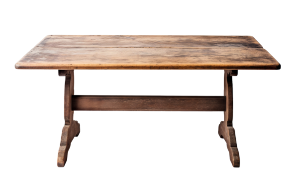 Old wooden table, cut out