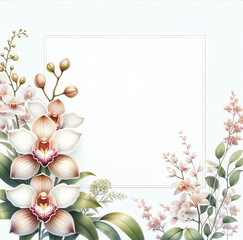 Mokara Orchid Flowers Wedding Invitation Design