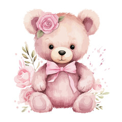 Baby Bear Nursery Clipart Pink Teddy Bear clipart 