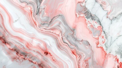 Detailed close-up of pink and white marble swirls, showcasing the natural stone pattern, background, wallpaper