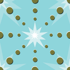 Fototapeta premium Vector light blue seamless pattern background: Winter Dots.