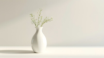 Glossy Empty vase isolated on white background