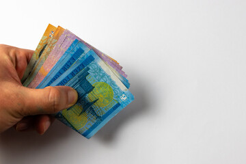 Hungarian banknotes in a hand