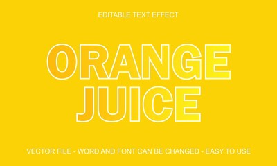 Orange juice theme 3d editable text effect