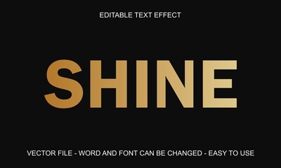 Editable text effect shiny gold mock up