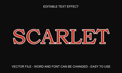 Editable text effect red bold mock up