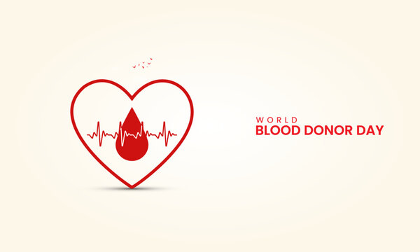 World blood donor day, blood donor, drop blood, design for social media banner, poster, vector illusrtation