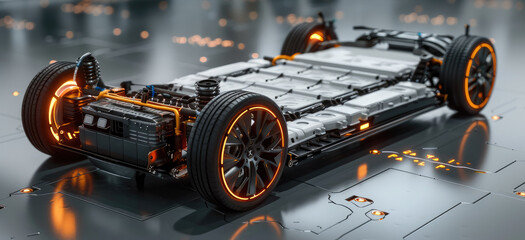 New energy vehicle battery. Generative AI.