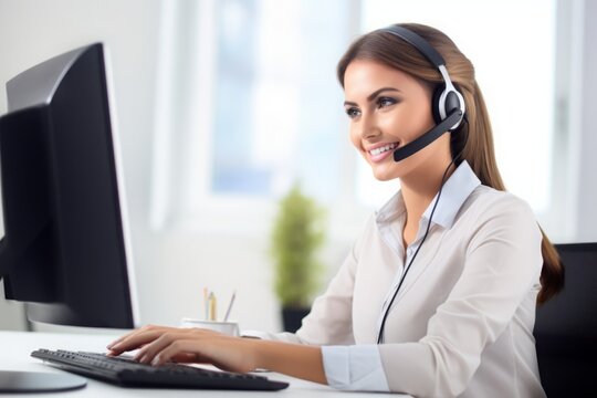 woman doing online service 