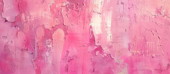 Obraz premium Pink Decorative Wall Texture Background. Scratched Cement Surface with Pastel Colors. Artistic Textured Wallpaper Pattern.