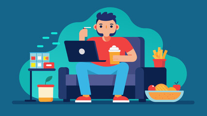 unhealthy lifestyle vector illustration