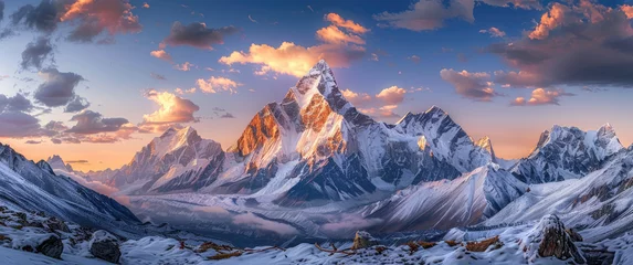 Acrylglas douchewanden met foto Himalaya Photo of K2 mountain in himalayas