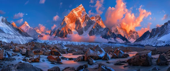 Crédence de cuisine en verre imprimé Himalaya Photo of K2 mountain in himalayas
