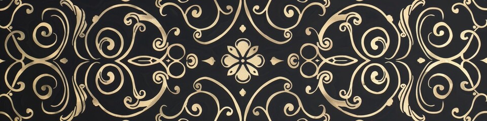 Close-up of a wall with detailed retro arabesque linework on matte paper, creating a minimalist backdrop, background, wallpaper, banner