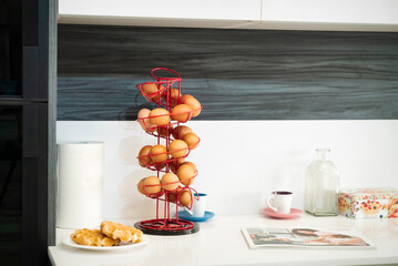 Egg Holder on kitchen. It is easy to store eggs in the kitchen