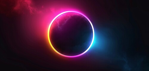 Pink, Purple, Blue, and Green Circle A Colorful Monthly Event Generative AI