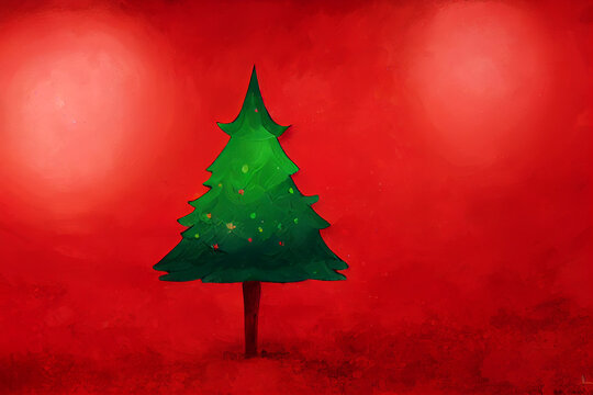 Christmas Tree Greeting Card Background Image