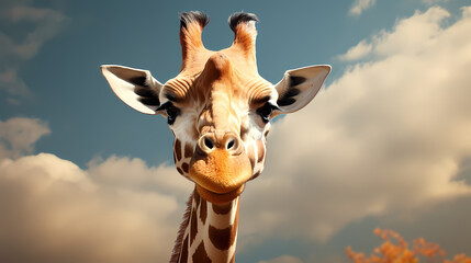 Naklejka premium Close-up of giraffe