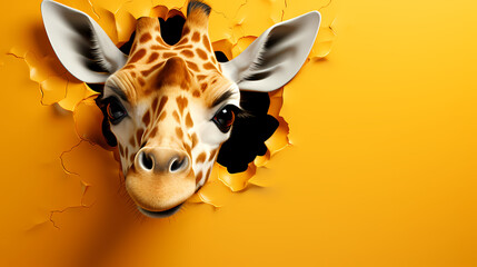 Close-up of giraffe - obrazy, fototapety, plakaty