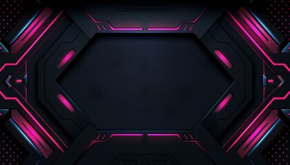 background design for a game streamer, with a dark color palette and neon pink accents - obrazy, fototapety, plakaty