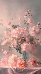 Pink Flower Power Celebrating the Beauty of Spring Generative AI